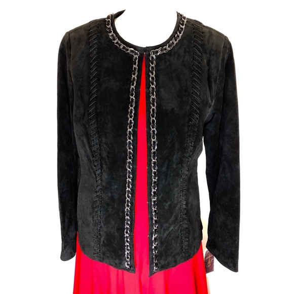 Hal Rubenstein Suede Jacket w/ whip-stitching - Picture 1 of 8